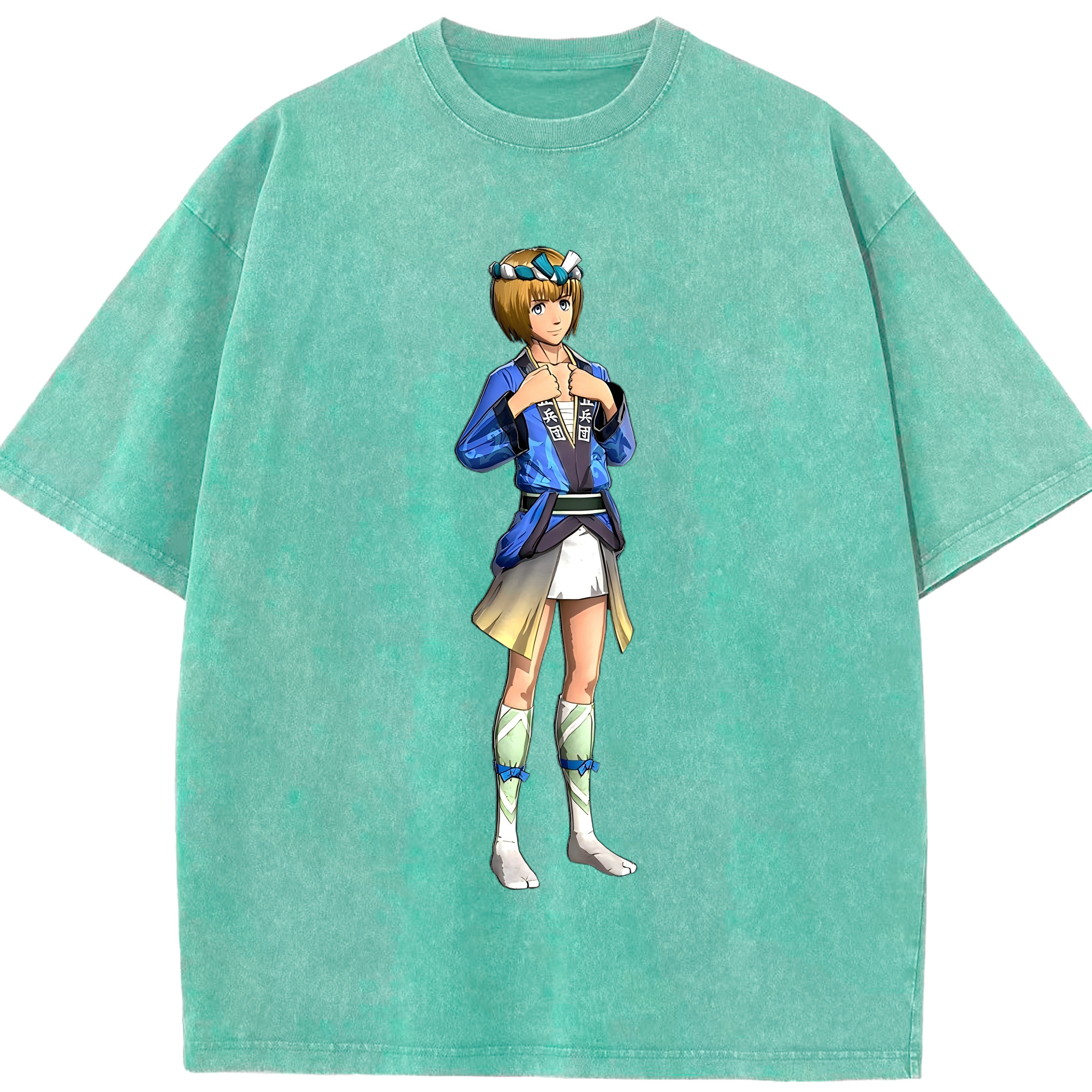 （画像用） 進撃の巨人 アルミン·アルレルト Attack on Titan Armin Arlert 綿100% ヴィンテージ風 半袖Tシャツ（フロントプリント）